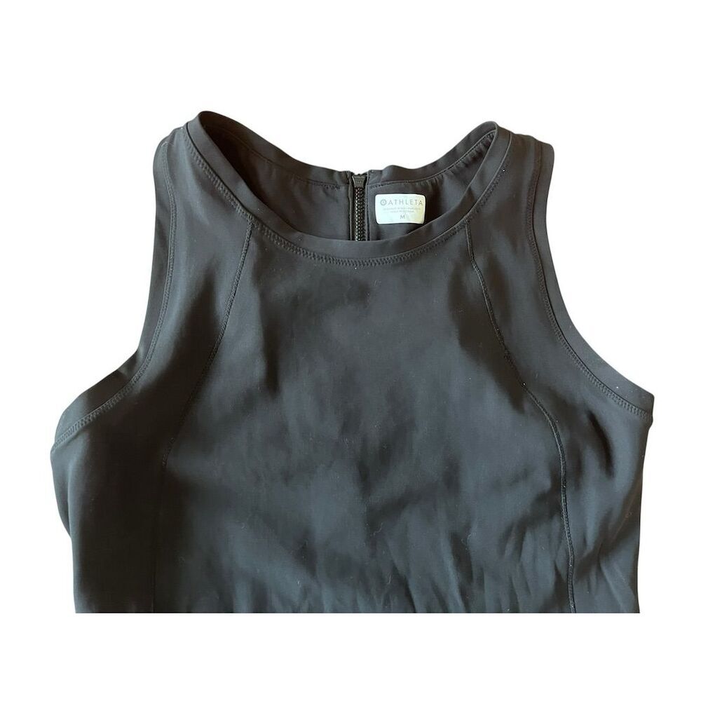 Athleta Women's Black Sleeveless Sheath Knee Length Dress Size M - Picture 4 of 4
